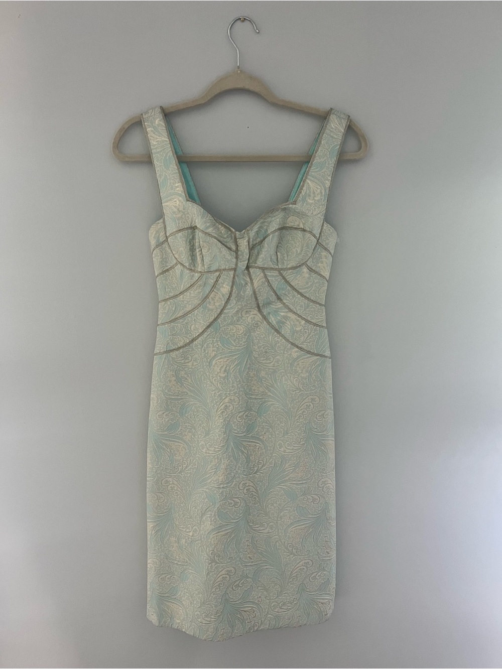 Badgley Mischka Y2K Bodycon Paisley Dress, Size 0